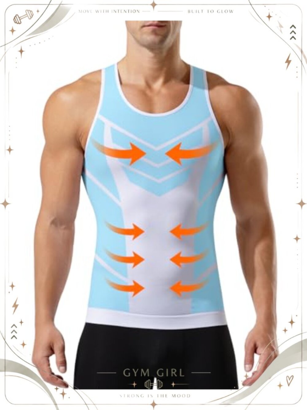 Mens Compression Tank Top Tummy Control Shapewear Undershirt